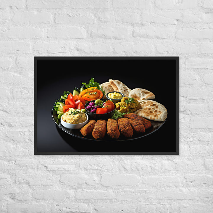 Falafel Platter Framed poster 🤤 from Yumify.AI