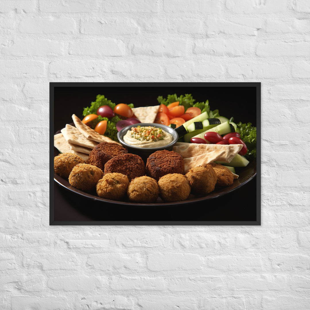 Falafel Platter Framed poster 🤤 from Yumify.AI