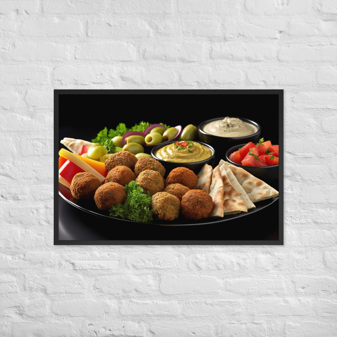 Falafel Platter Framed poster 🤤 from Yumify.AI