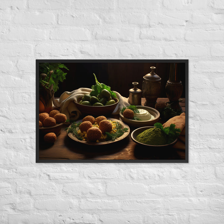 Falafel Mezze Framed poster 🤤 from Yumify.AI