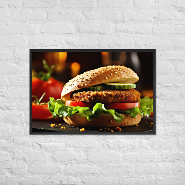 Falafel Burger Framed poster 🤤 from Yumify.AI