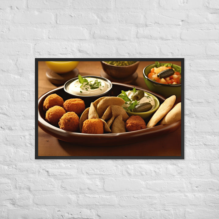 Falafel Mezze Framed poster 🤤 from Yumify.AI