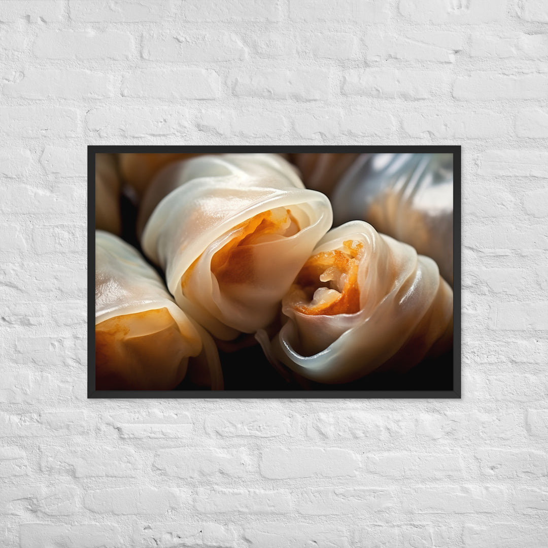 Steamed Rice Rolls Framed poster 🤤 from Yumify.AI