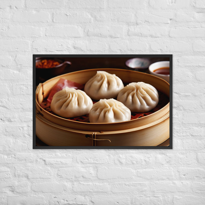 Steamed Pork Buns Framed poster 🤤 from Yumify.AI