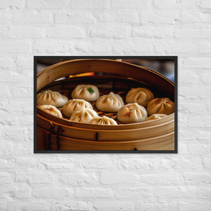 Steamed Pork Buns Framed poster 🤤 from Yumify.AI