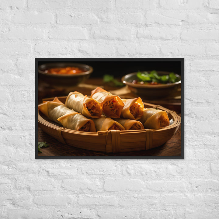 Deep Fried Spring Rolls Framed poster 🤤 from Yumify.AI