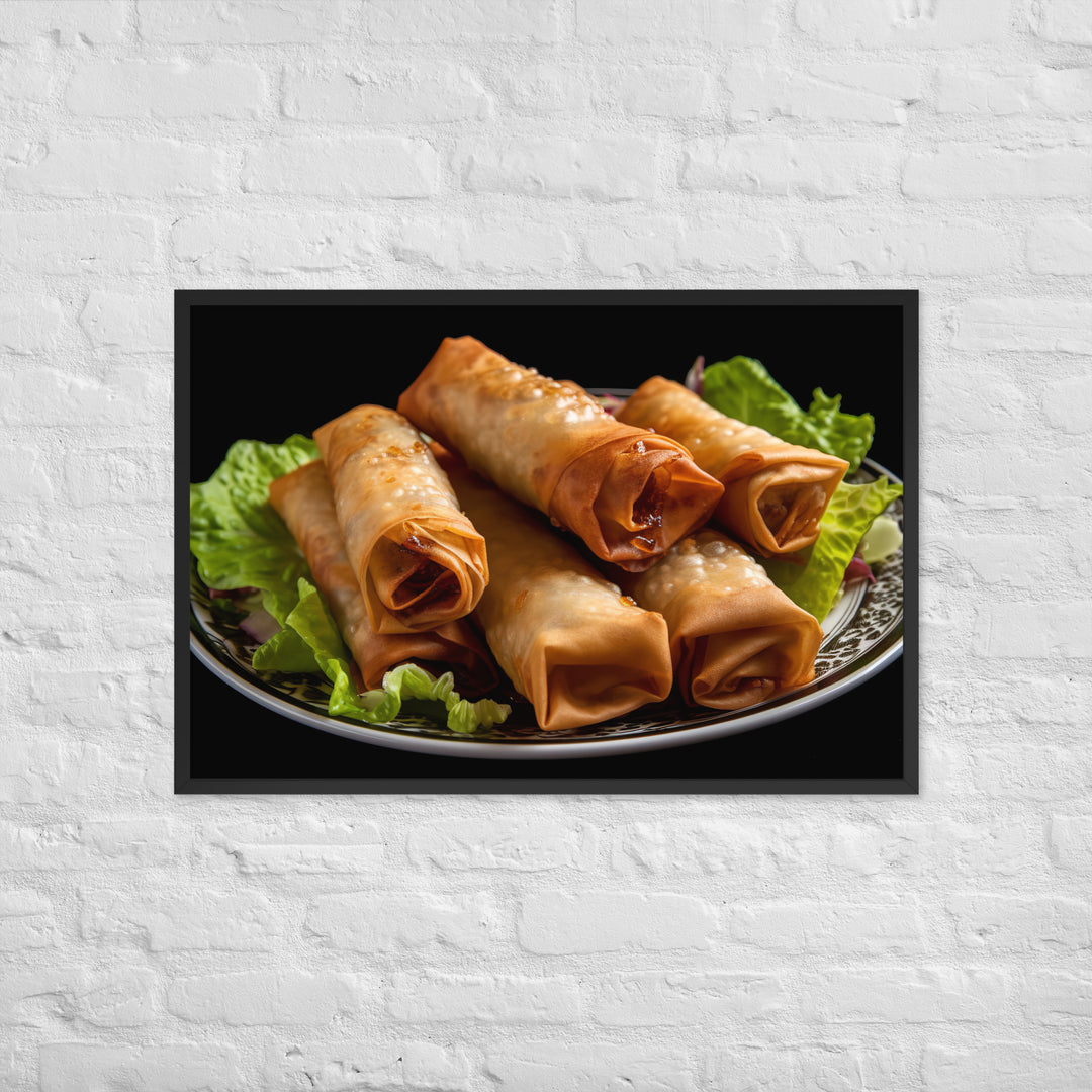 Deep Fried Spring Rolls Framed poster 🤤 from Yumify.AI