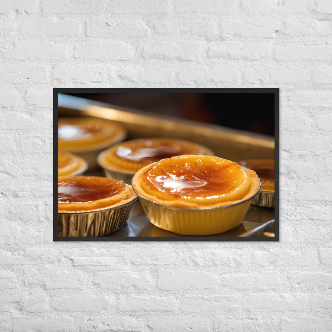 Egg Custard Tarts Framed poster 🤤 from Yumify.AI