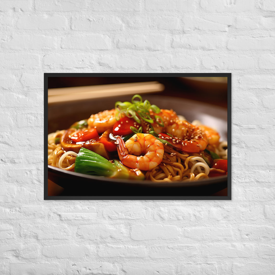 Yakisoba Ramen Framed poster 🤤 from Yumify.AI