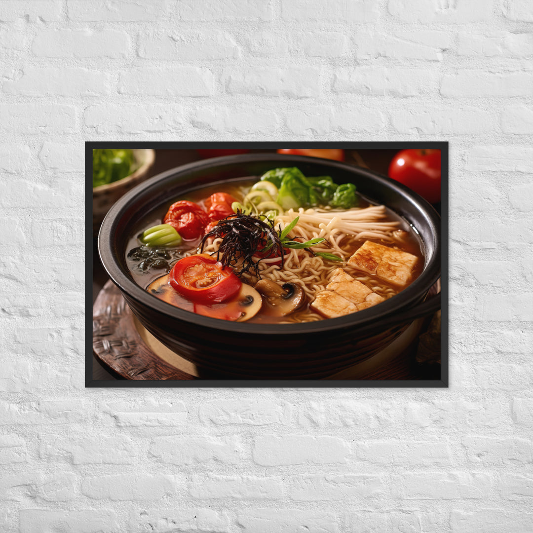 Vegetarian Ramen Framed poster 🤤 from Yumify.AI