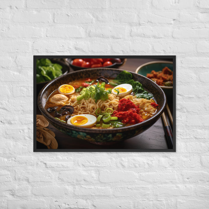 Vegetarian Ramen Framed poster 🤤 from Yumify.AI