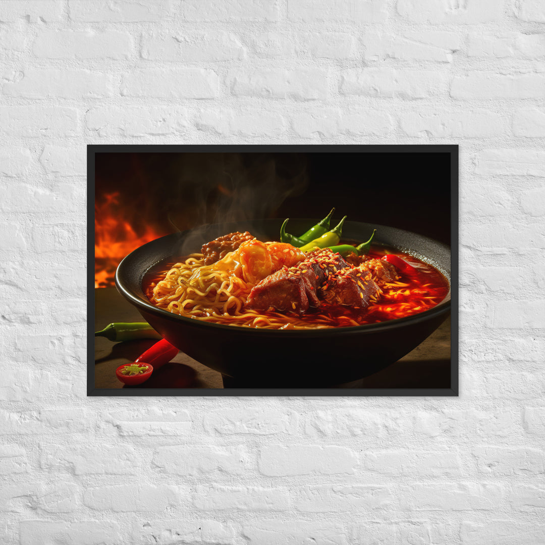 Spicy Ramen Framed poster 🤤 from Yumify.AI