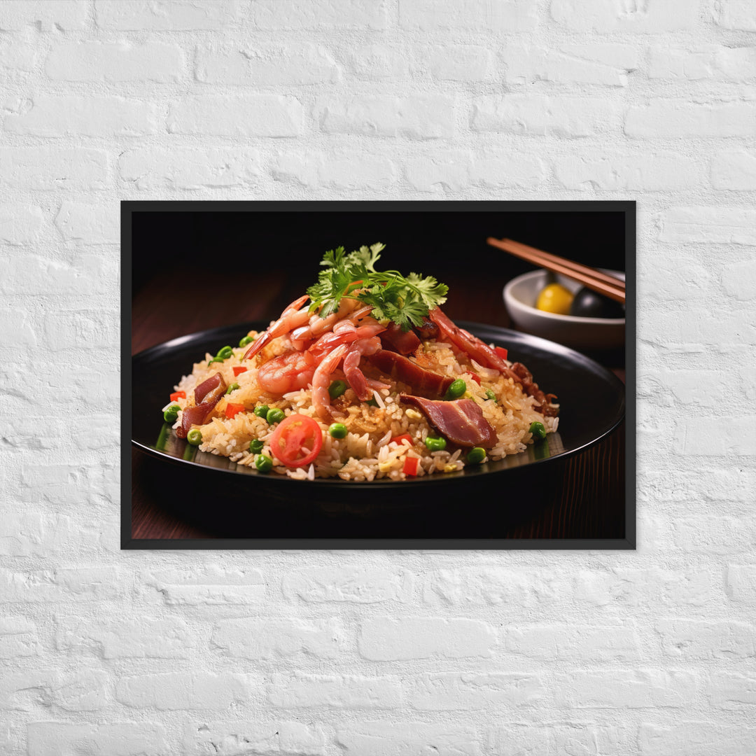 Yangzhou Fried Rice Framed poster 🤤 from Yumify.AI