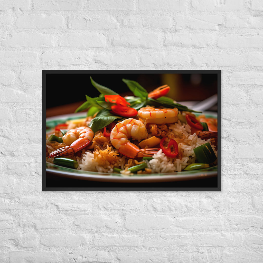 Seafood Fried Rice Framed poster 🤤 from Yumify.AI