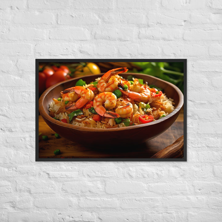 Seafood Fried Rice Framed poster 🤤 from Yumify.AI