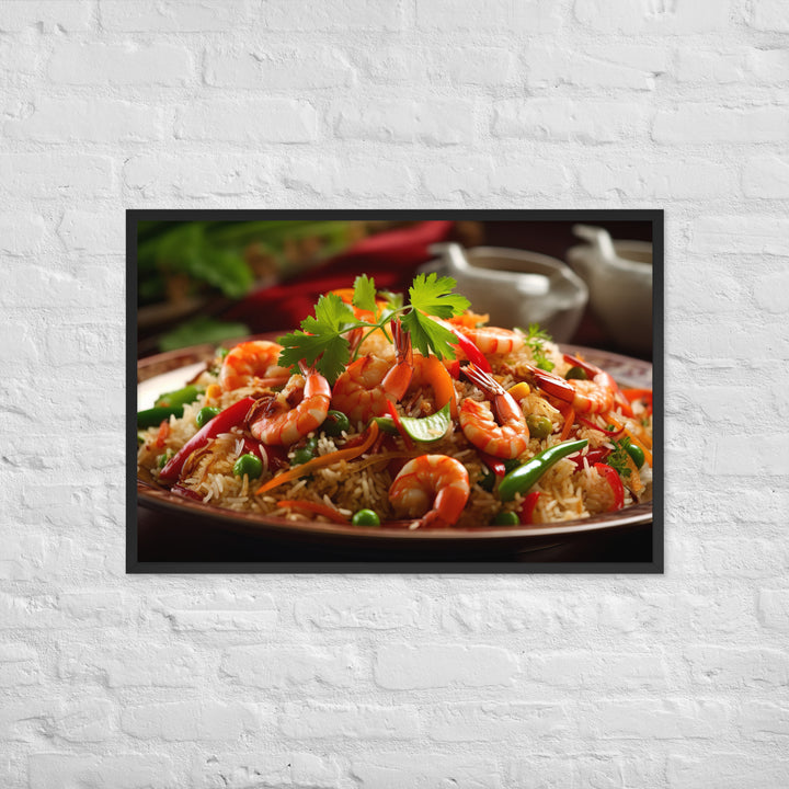 Seafood Fried Rice Framed poster 🤤 from Yumify.AI