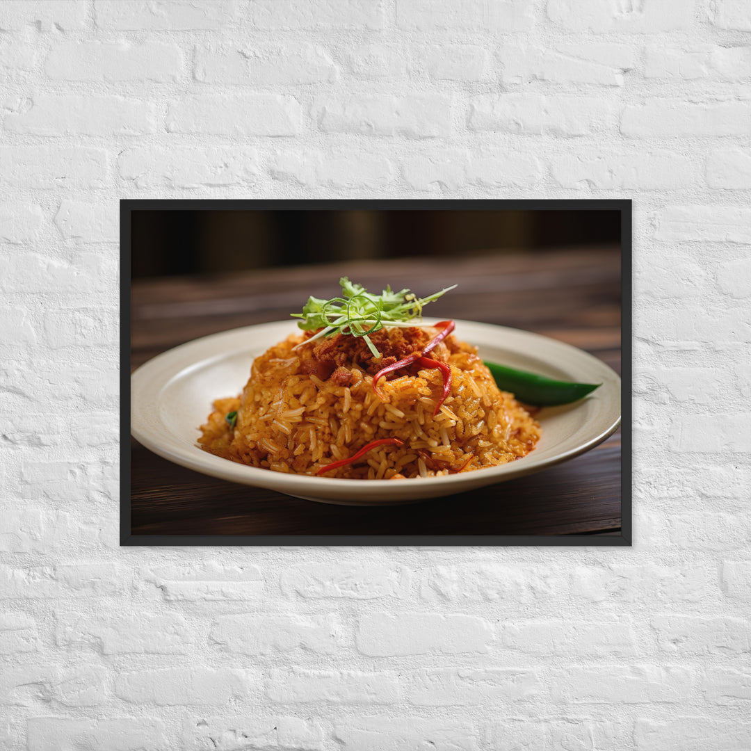 Crab Fried Rice Framed poster 🤤 from Yumify.AI