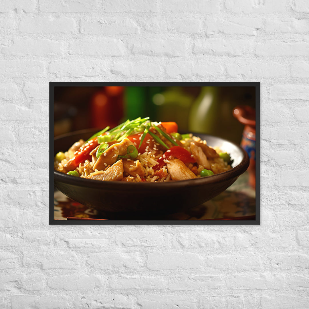 Chicken Fried Rice Framed poster 🤤 from Yumify.AI