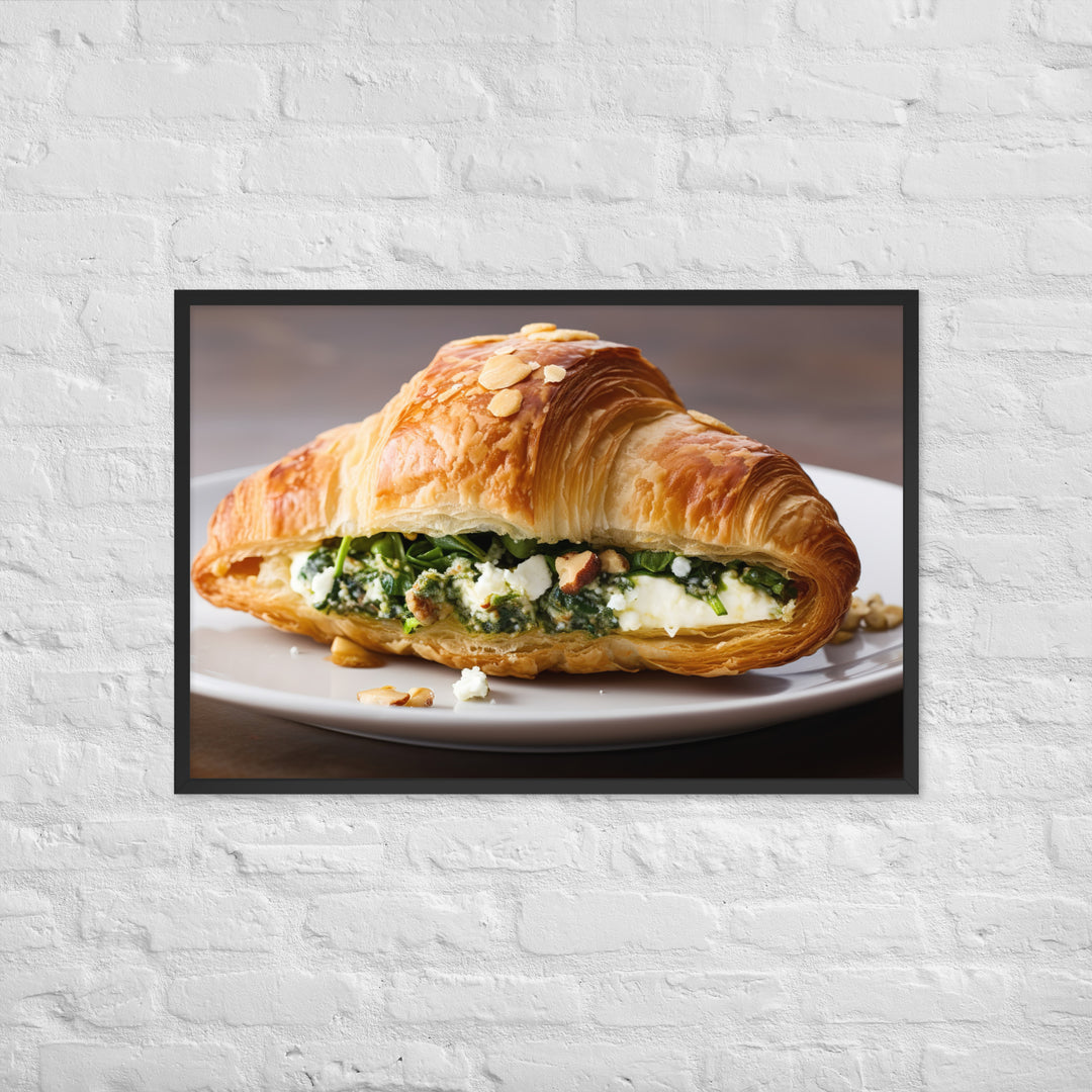 Spinach and Feta Croissant Framed poster 🤤 from Yumify.AI