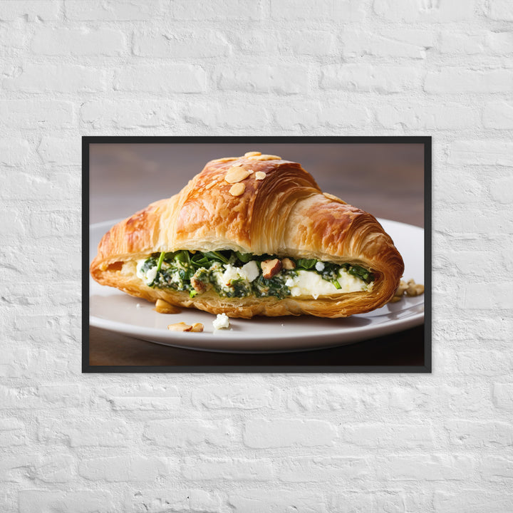 Spinach and Feta Croissant Framed poster 🤤 from Yumify.AI