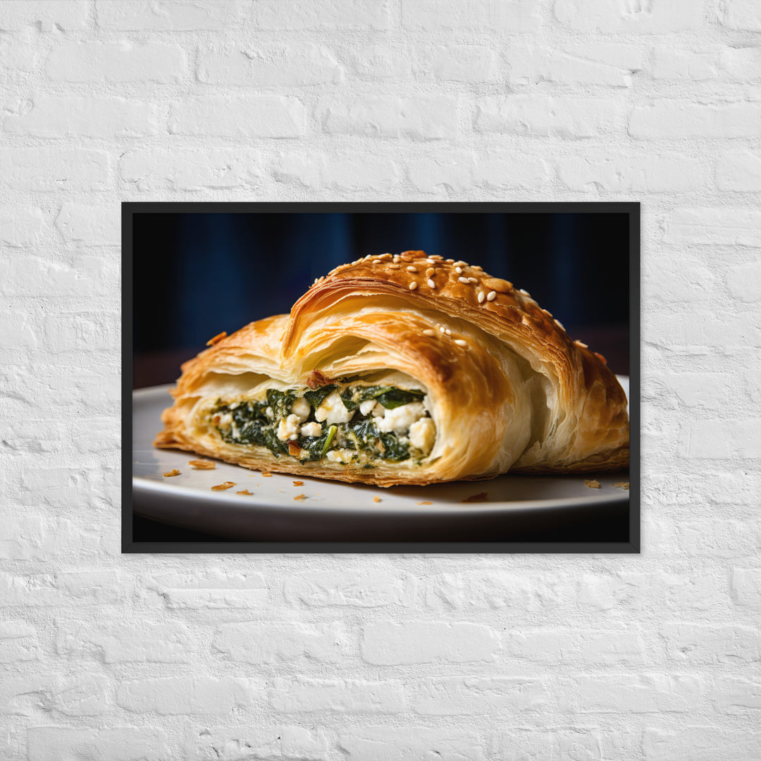 Spinach and Feta Croissant Framed poster 🤤 from Yumify.AI