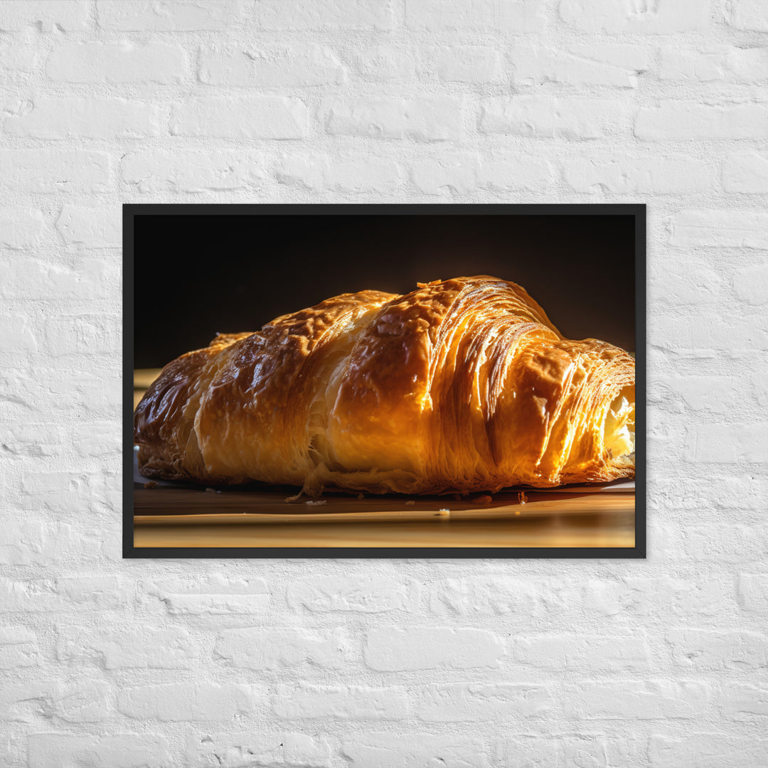 Plain Croissant Framed poster 🤤 from Yumify.AI