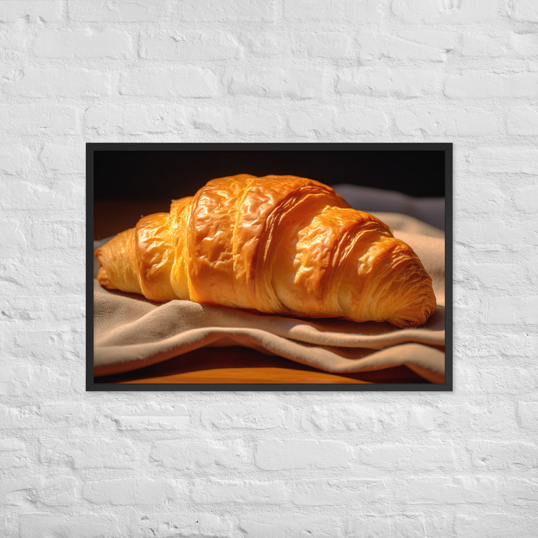 Plain Croissant Framed poster 🤤 from Yumify.AI