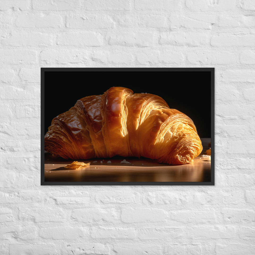 Plain Croissant Framed poster 🤤 from Yumify.AI