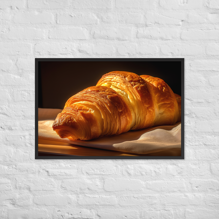 Plain Croissant Framed poster 🤤 from Yumify.AI