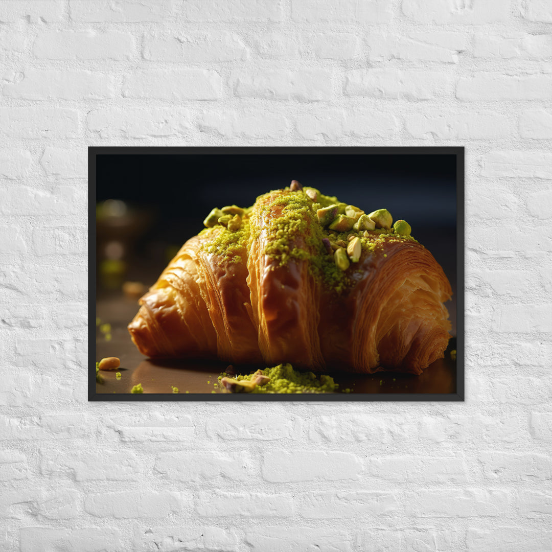 Pistachio Croissant Framed poster 🤤 from Yumify.AI