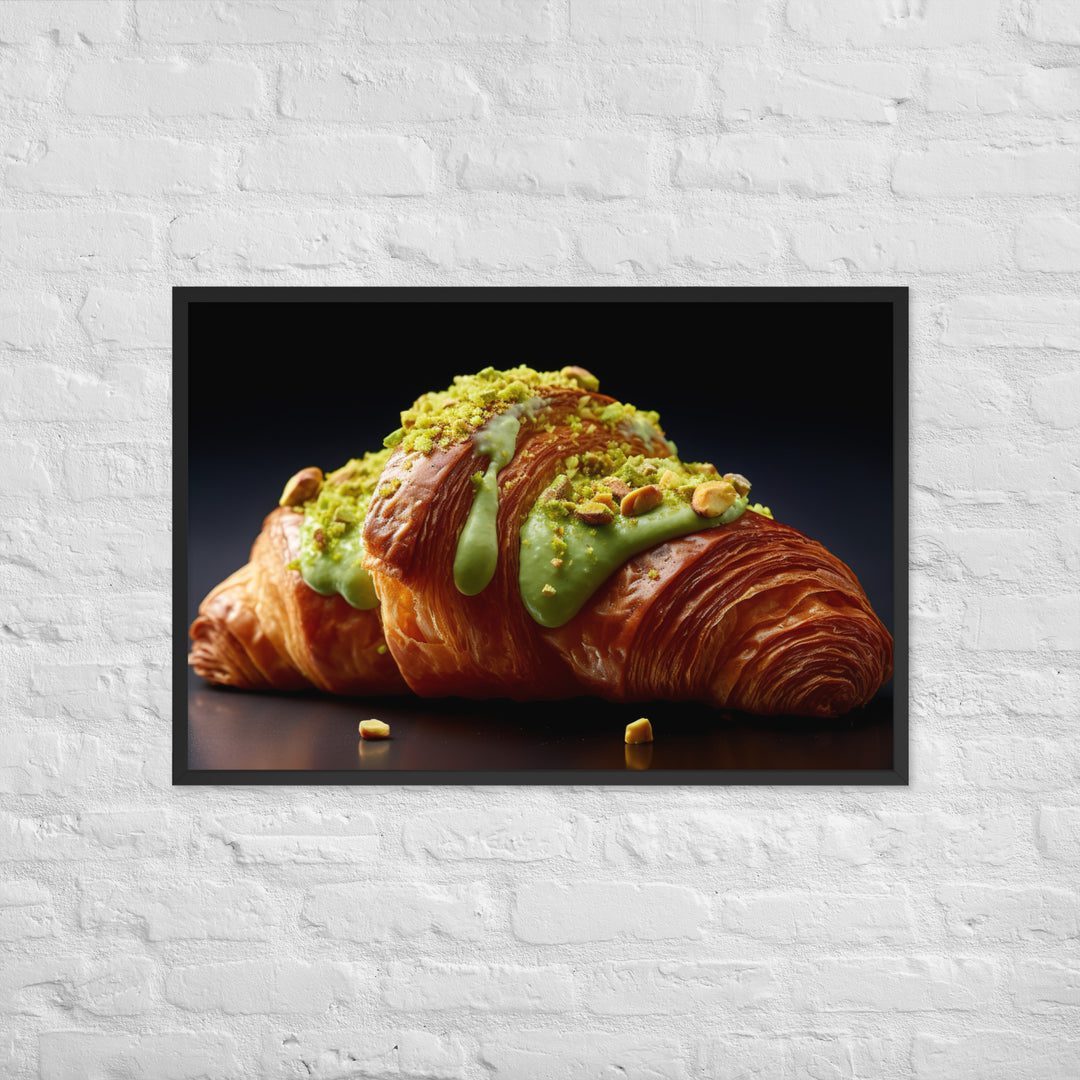 Pistachio Croissant Framed poster 🤤 from Yumify.AI