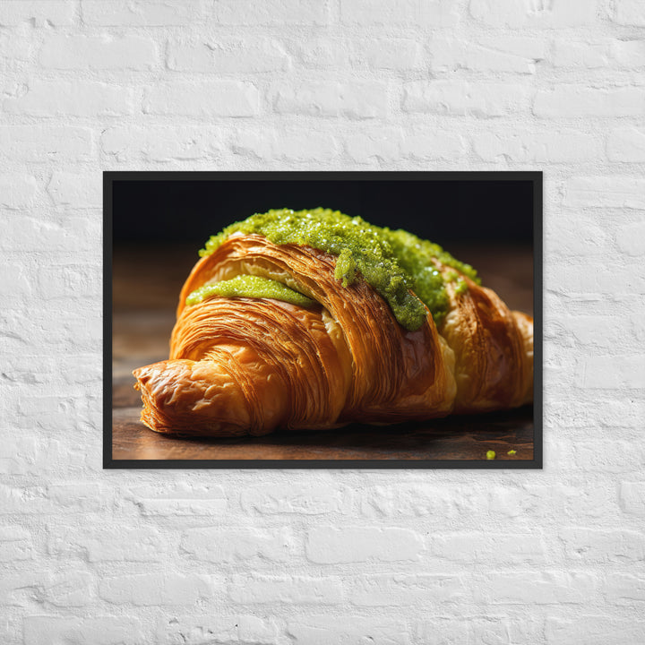 Matcha Croissant Framed poster 🤤 from Yumify.AI