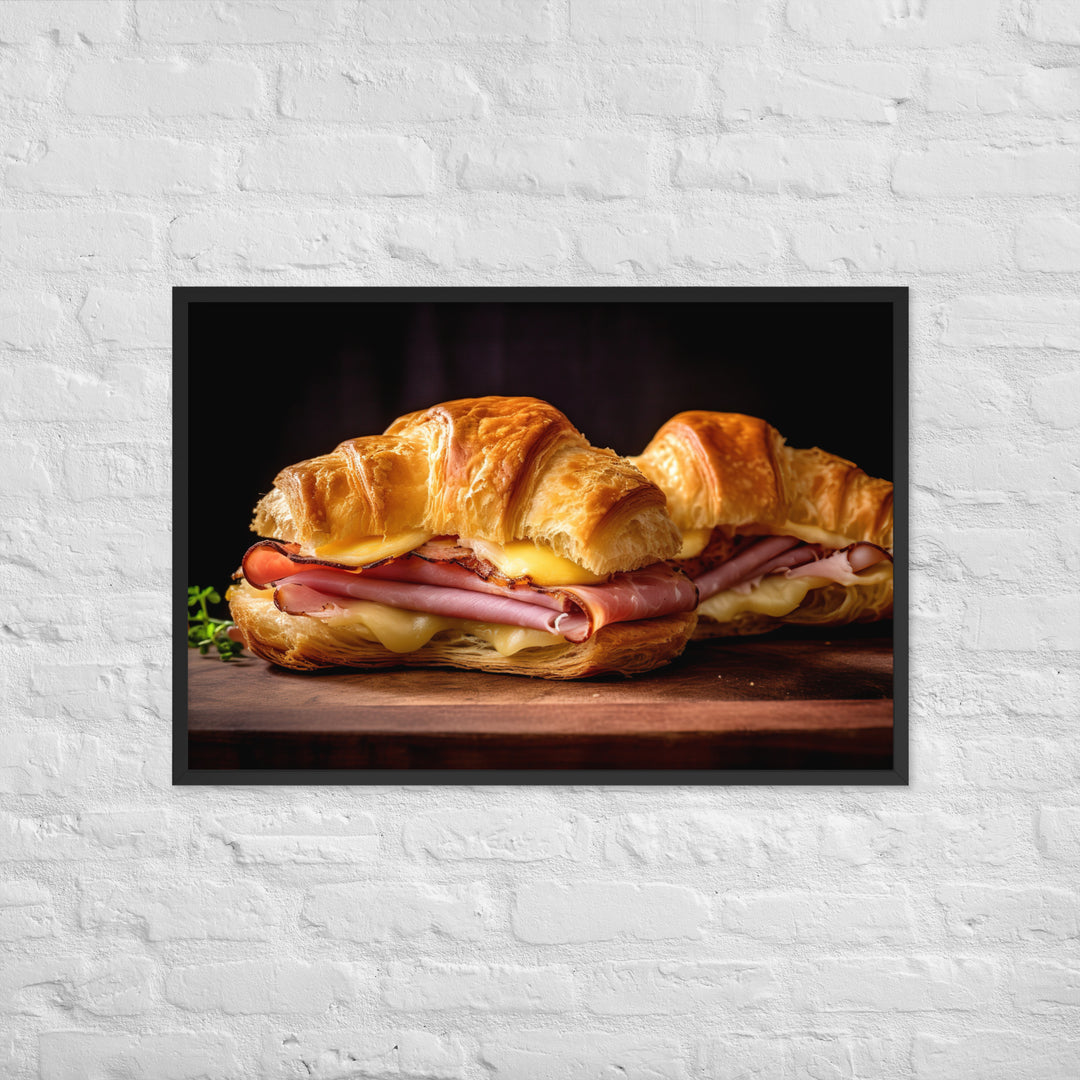 Ham and Cheese Croissant Framed poster 🤤 from Yumify.AI