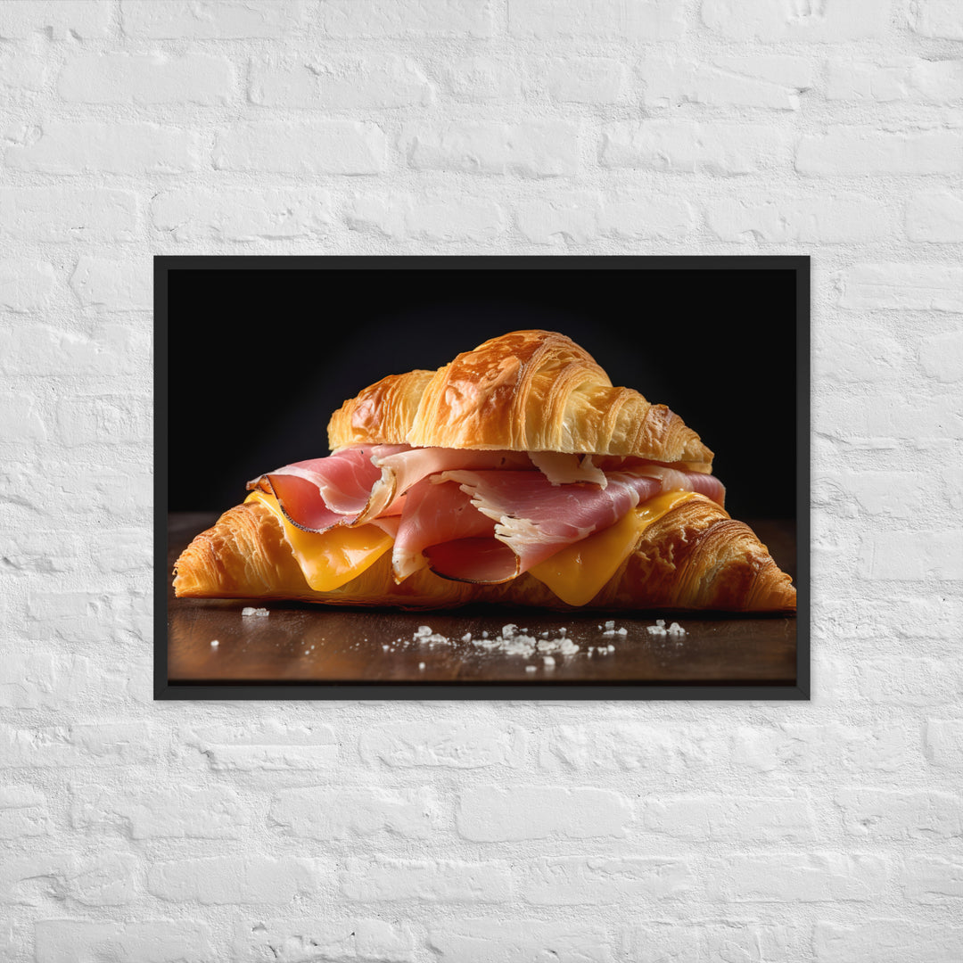 Ham and Cheese Croissant Framed poster 🤤 from Yumify.AI