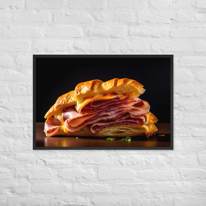 Ham and Cheese Croissant Framed poster 🤤 from Yumify.AI