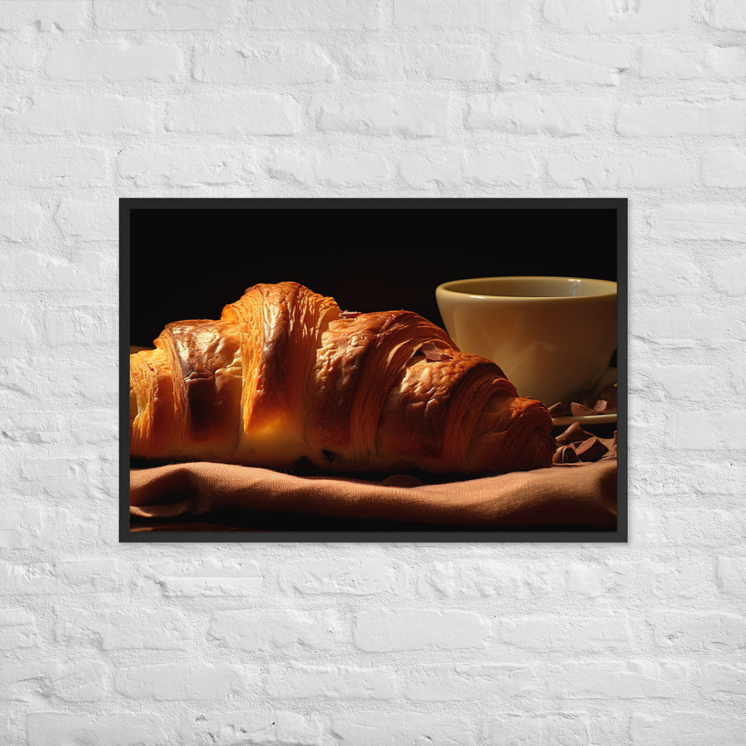 Chocolate Croissant Framed poster 🤤 from Yumify.AI