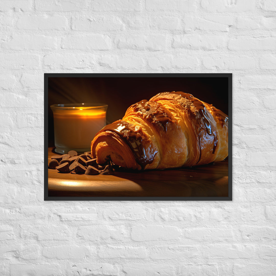 Chocolate Croissant Framed poster 🤤 from Yumify.AI