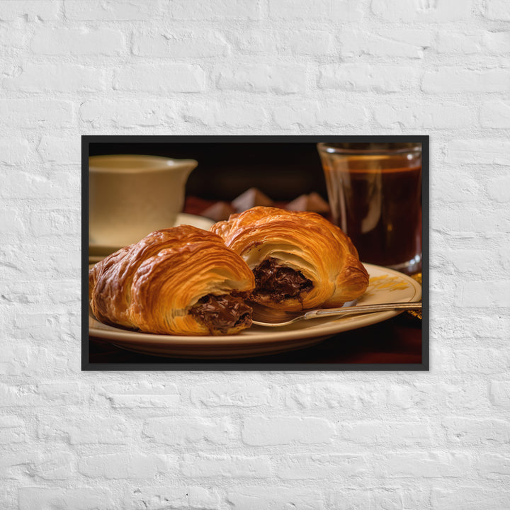 Chocolate Croissant Framed poster 🤤 from Yumify.AI