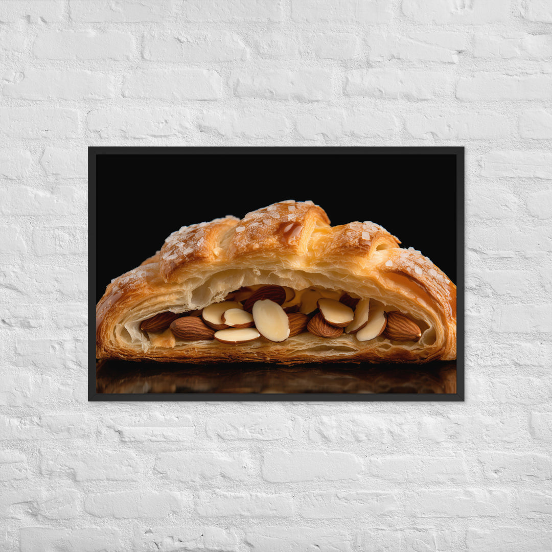 Almond Croissant Framed poster 🤤 from Yumify.AI