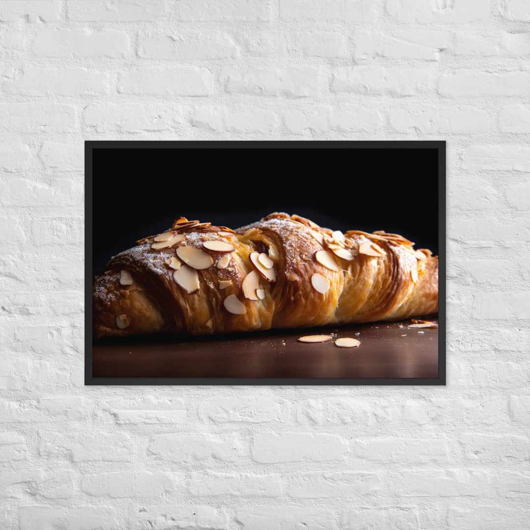 Almond Croissant Framed poster 🤤 from Yumify.AI