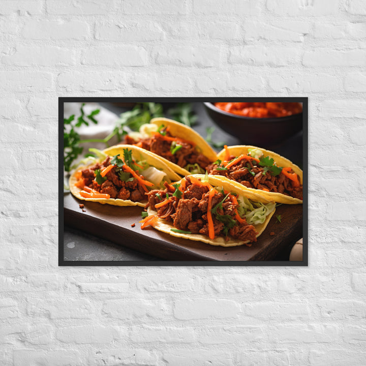 Kimchi Tacos Framed poster 🤤 from Yumify.AI