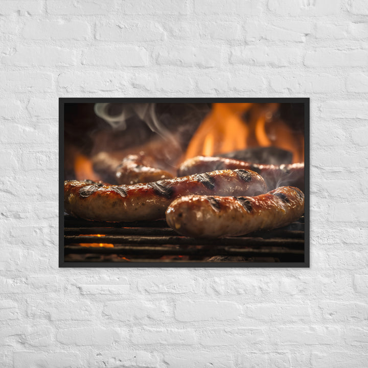 Sausage BBQ Framed poster 🤤 from Yumify.AI