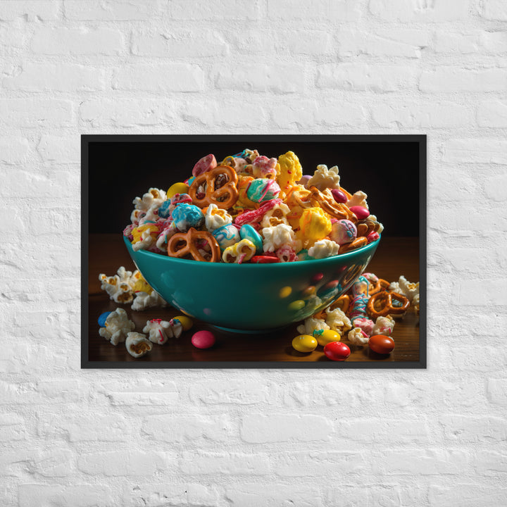 Popcorn Party Mix Framed poster 🤤 from Yumify.AI