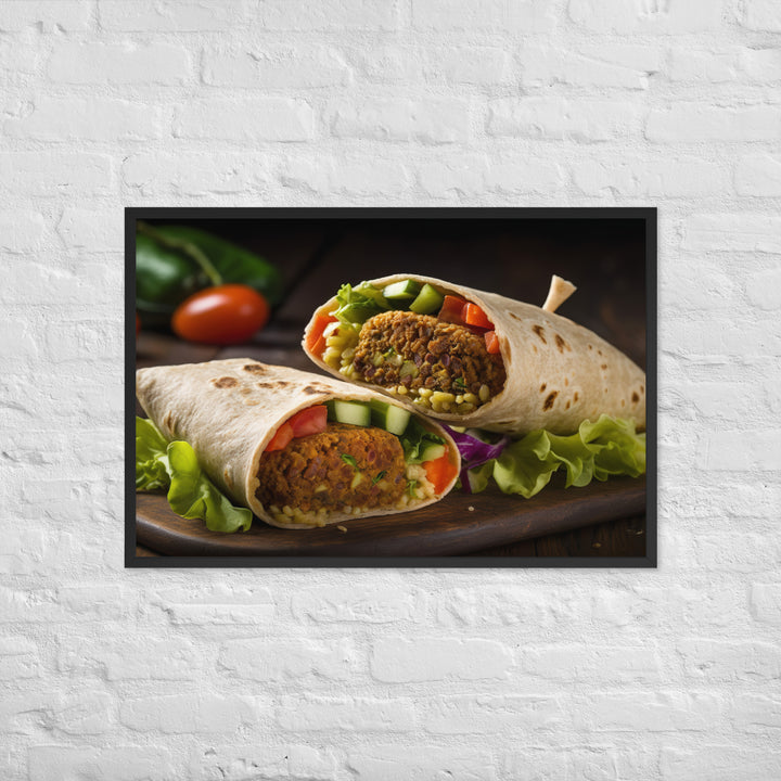 Spicy Falafel Wrap Framed poster 🤤 from Yumify.AI