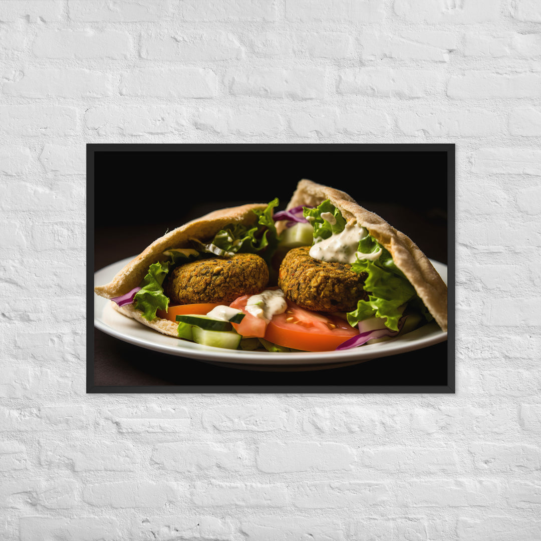 Falafel Sandwich Framed poster 🤤 from Yumify.AI