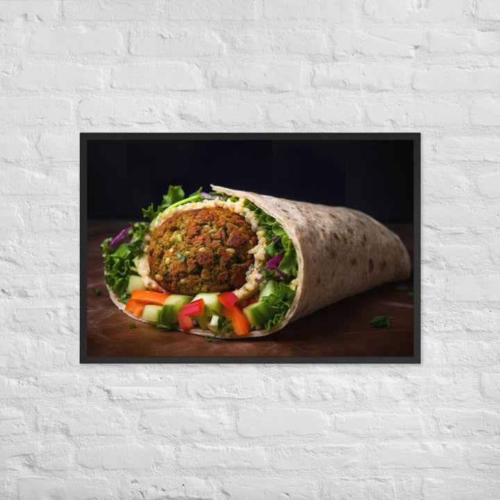 Spicy Falafel Wrap Framed poster 🤤 from Yumify.AI