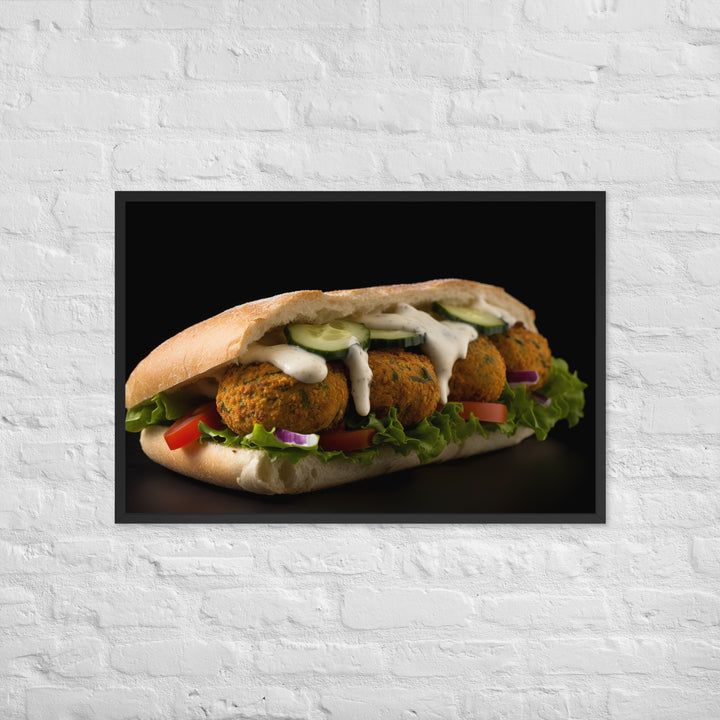 Falafel Sandwich Framed poster 🤤 from Yumify.AI