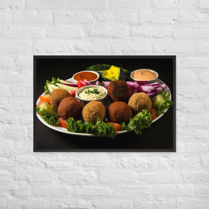 Falafel Platter Framed poster 🤤 from Yumify.AI