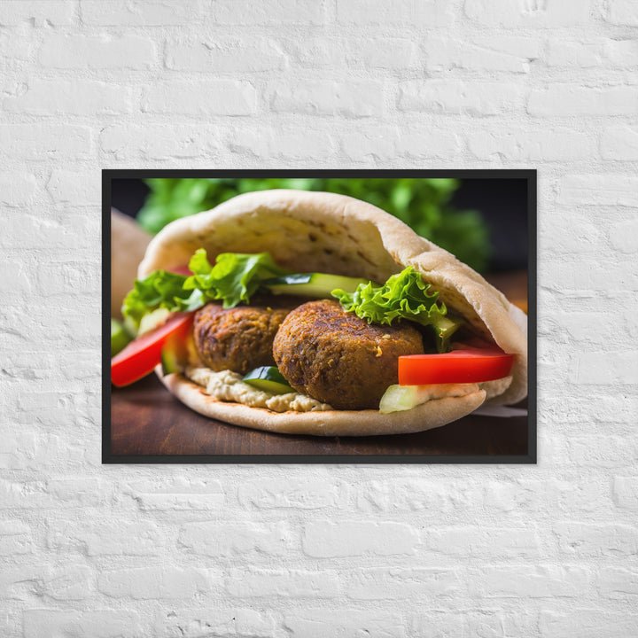 Delicious Falafel Pita Framed poster 🤤 from Yumify.AI