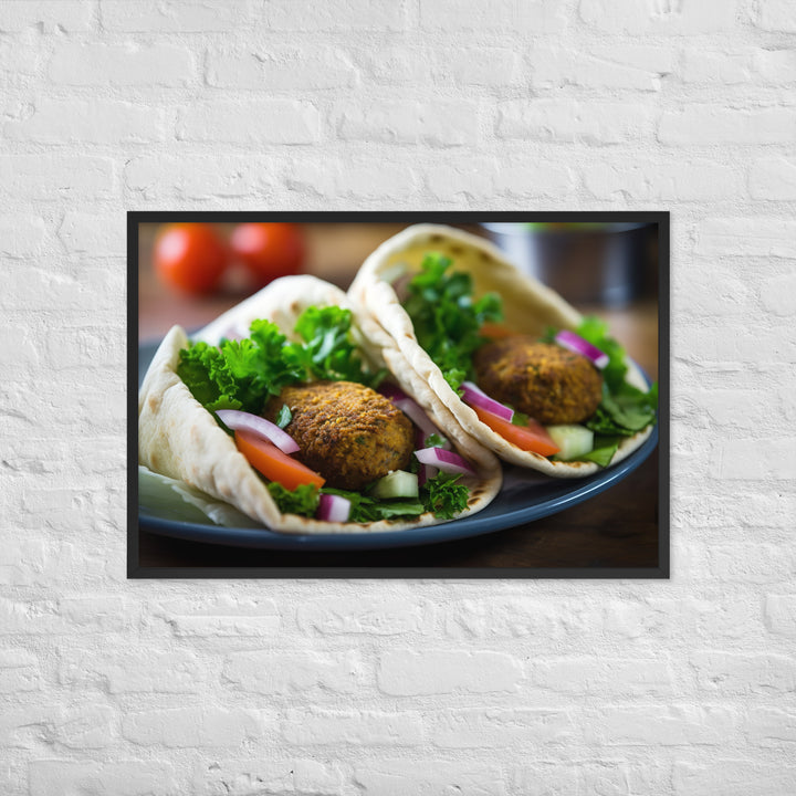 Delicious Falafel Pita Framed poster 🤤 from Yumify.AI